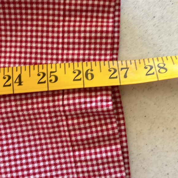 Rafaela Women’s Red Checked Pants Slacks Spring Elastic Waist Sides Size 20W - Picture 6 of 10